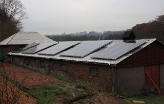 Solaranlage Ansicht Westdach - Halle Rösrath